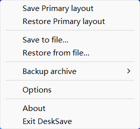 DeskSave 设置面板